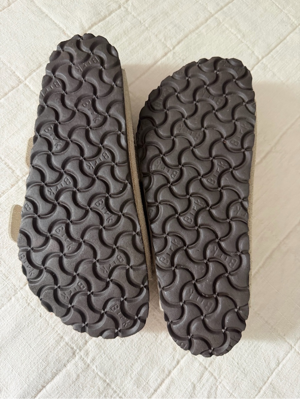 Birkenstock Arizona Two-Strap Sandals in Light Taupe Suede - Picture 6 of 6